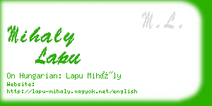 mihaly lapu business card